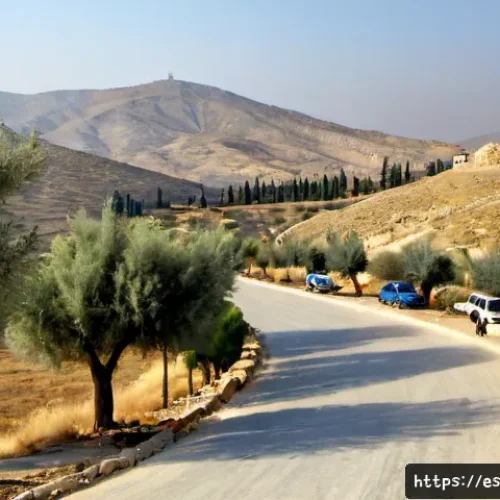 Home 17 시리아의 날씨와 기후 - Photorealistic summer climate scene in Syria, wide cinematic view of the arid outskirts of Damascus ...